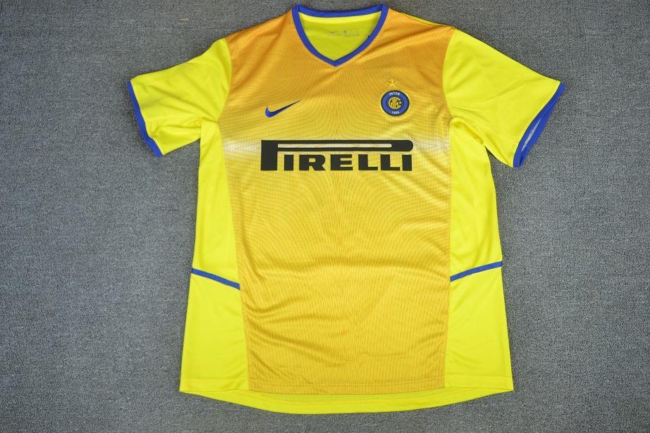 AAA Quality Inter milan 02/03 Third Yellow Soccer Jersey